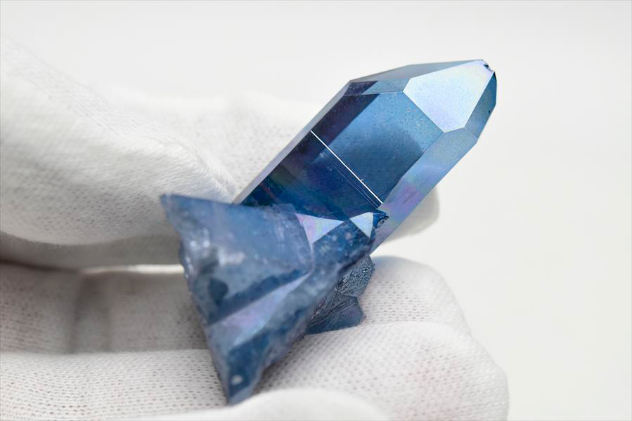 アーカンソー水晶　アクアオーラ　タンザンオーラ　スカイブルーオーラ　アーカンソー州　水晶　蒸着水晶　クラスター　原石　置物　天然石　パワーストーン