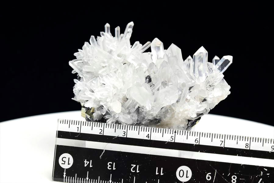 ペルー産　ワンサラ　パイライト　水晶共生　原石　クラスター　黄鉄鉱　標本　Huanzala Huallanca Pyrite　天然石　パワーストーン