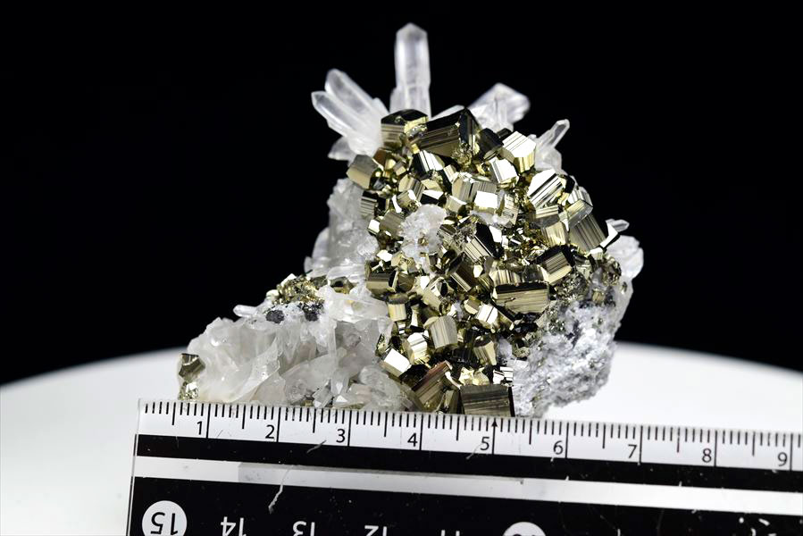 ペルー産　ワンサラ　パイライト　水晶共生　原石　クラスター　黄鉄鉱　標本　Huanzala Huallanca Pyrite　天然石　パワーストーン