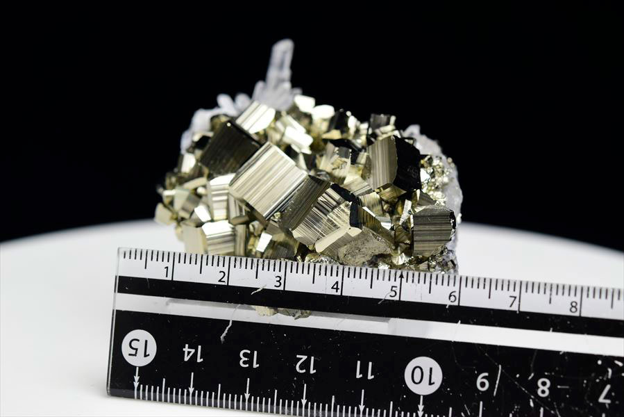 ペルー産　ワンサラ　パイライト　水晶共生　原石　クラスター　黄鉄鉱　標本　Huanzala Huallanca Pyrite　天然石　パワーストーン