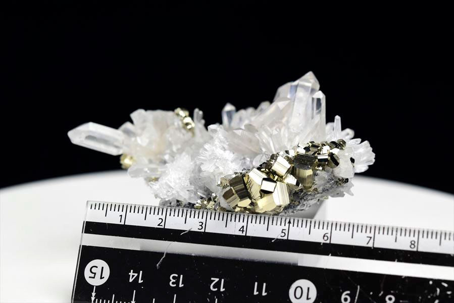 ペルー産　ワンサラ　パイライト　水晶共生　原石　クラスター　黄鉄鉱　標本　Huanzala Huallanca Pyrite　天然石　パワーストーン