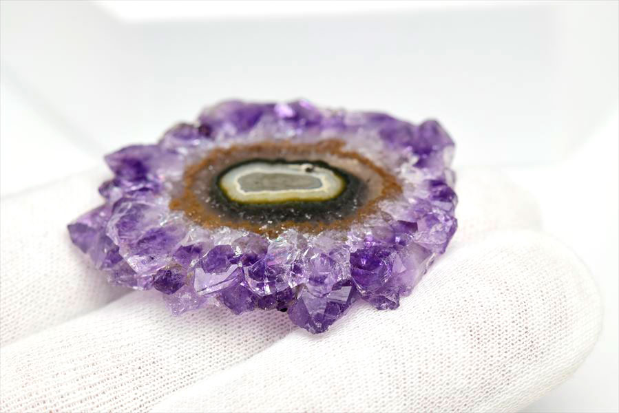 フラワーアメジスト　スライス　スタラクタイト　紫水晶　stalactite amethyst　原石　天然石　パワーストーン