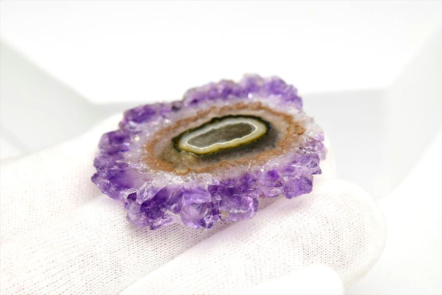 フラワーアメジスト　スライス　スタラクタイト　紫水晶　stalactite amethyst　原石　天然石　パワーストーン