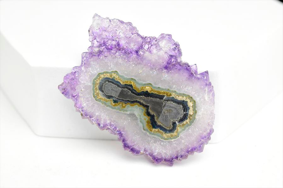 フラワーアメジスト　スライス　スタラクタイト　紫水晶　stalactite amethyst　原石　天然石　パワーストーン