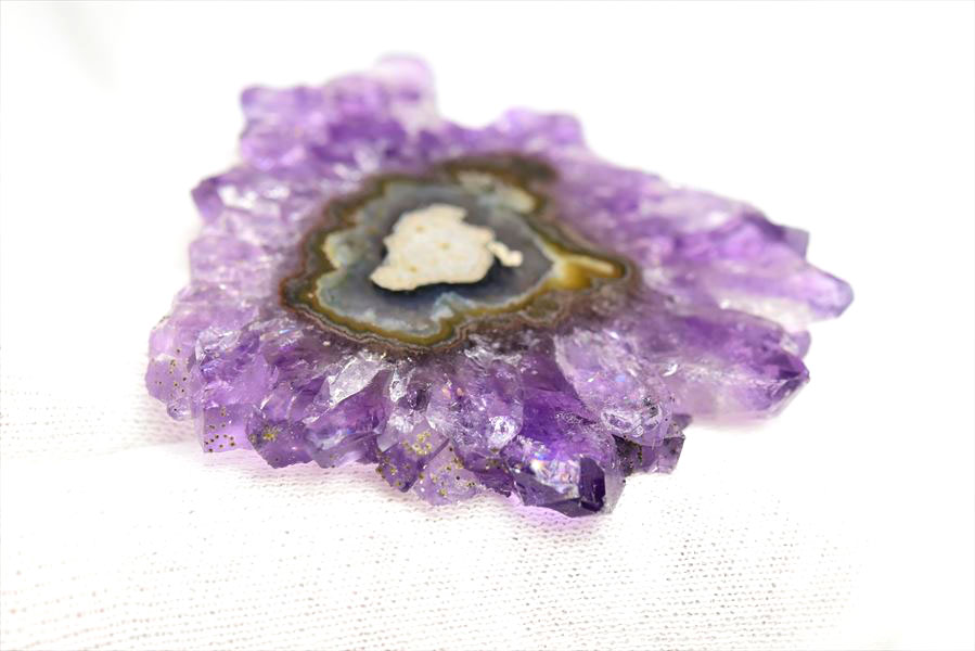 フラワーアメジスト　スライス　スタラクタイト　紫水晶　stalactite amethyst　原石　天然石　パワーストーン