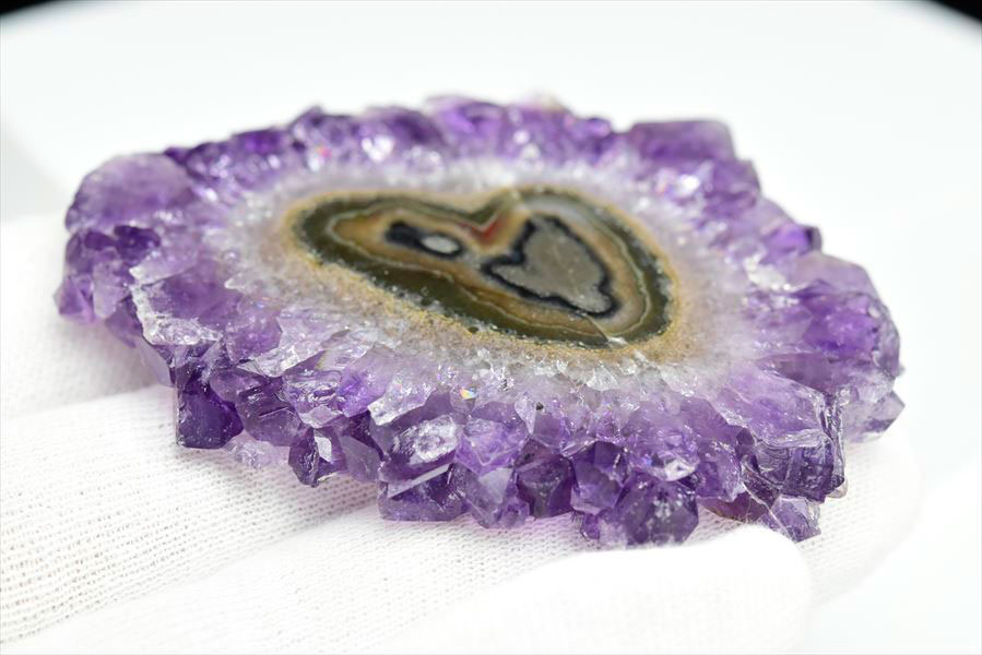 フラワーアメジスト　スライス　スタラクタイト　紫水晶　stalactite amethyst　原石　天然石　パワーストーン