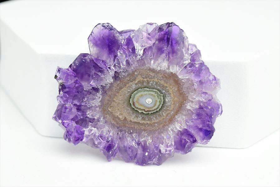 フラワーアメジスト　スライス　スタラクタイト　紫水晶　stalactite amethyst　原石　天然石　パワーストーン