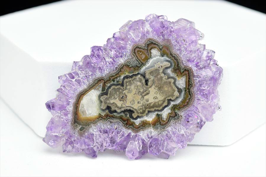 フラワーアメジスト　スライス　スタラクタイト　紫水晶　stalactite amethyst　原石　天然石　パワーストーン