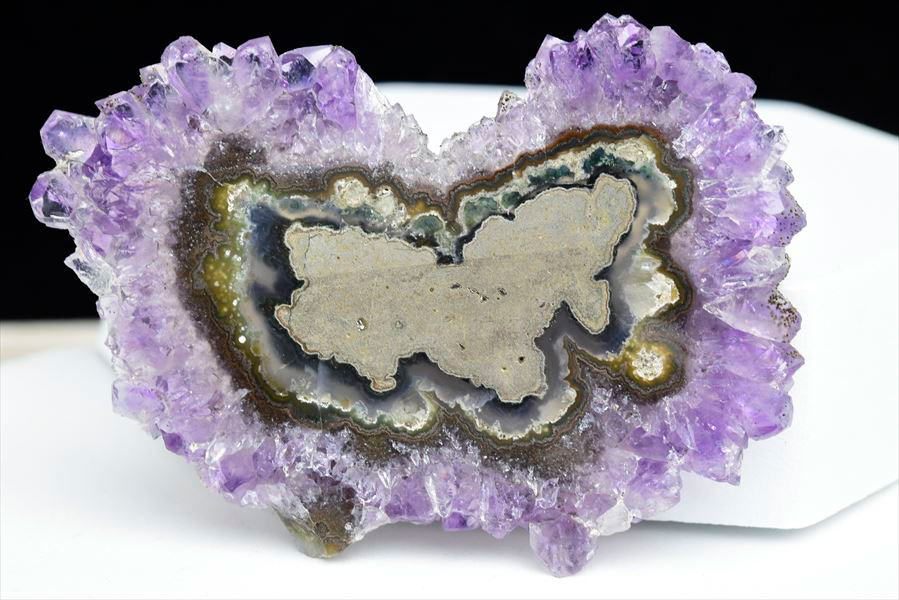 フラワーアメジスト　スライス　スタラクタイト　紫水晶　stalactite amethyst　原石　天然石　パワーストーン