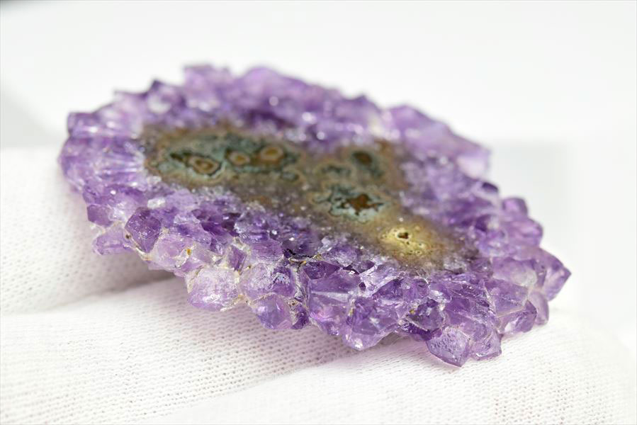 フラワーアメジスト　スライス　スタラクタイト　紫水晶　stalactite amethyst　原石　天然石　パワーストーン