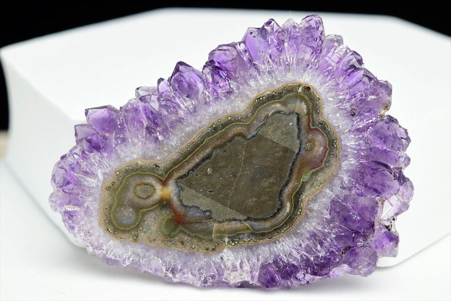 フラワーアメジスト　スライス　スタラクタイト　紫水晶　stalactite amethyst　原石　天然石　パワーストーン