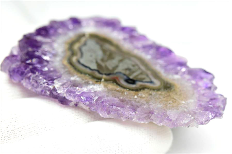 フラワーアメジスト　スライス　スタラクタイト　紫水晶　stalactite amethyst　原石　天然石　パワーストーン