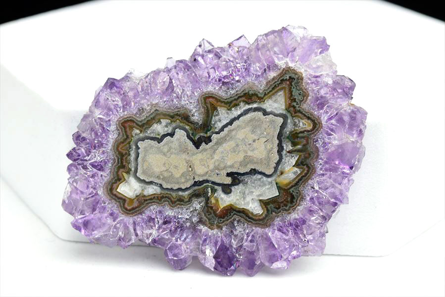 フラワーアメジスト　スライス　スタラクタイト　紫水晶　stalactite amethyst　原石　天然石　パワーストーン