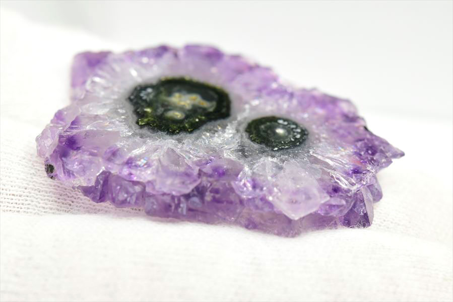 フラワーアメジスト　スライス　スタラクタイト　紫水晶　stalactite amethyst　原石　天然石　パワーストーン