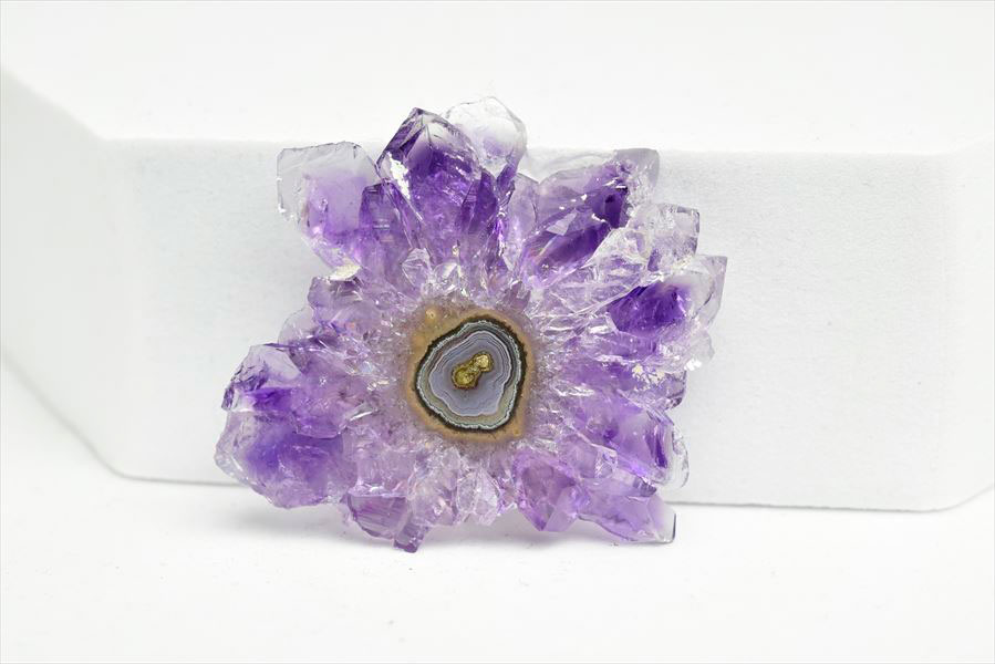 フラワーアメジスト　スライス　スタラクタイト　紫水晶　stalactite amethyst　原石　天然石　パワーストーン