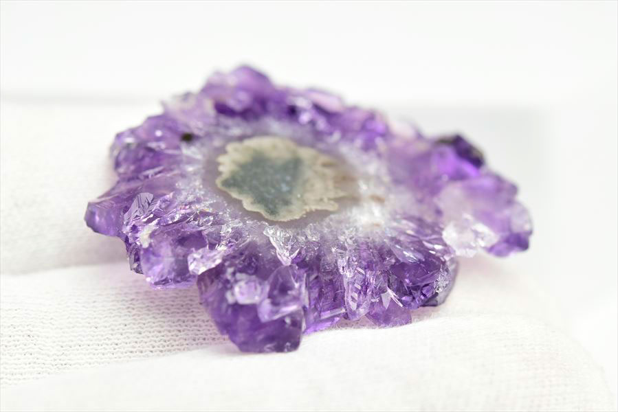 フラワーアメジスト　スライス　スタラクタイト　紫水晶　stalactite amethyst　原石　天然石　パワーストーン