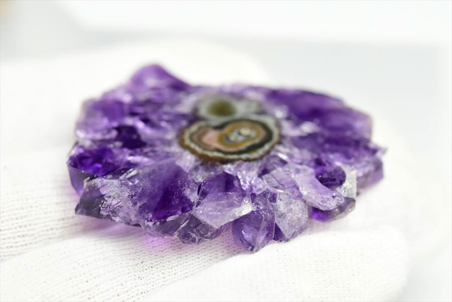 フラワーアメジスト　スライス　スタラクタイト　紫水晶　stalactite amethyst　原石　天然石　パワーストーン