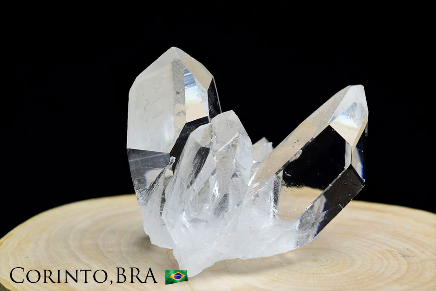 超透明】ブラジル・コリント産 水晶クラスター 原石｜アップストーンオンビル