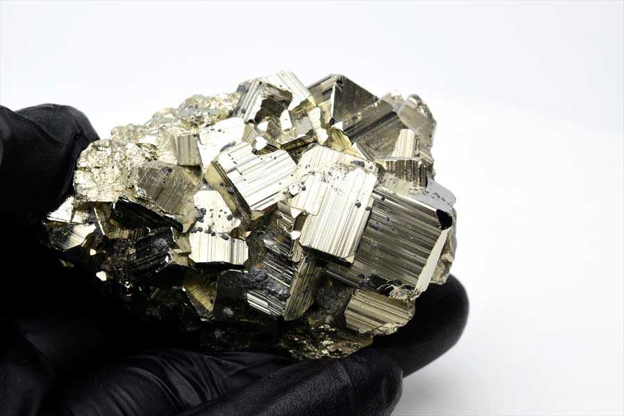 ペルー産　ワンサラ　パイライト　原石　クラスター　黄鉄鉱　Huanzala Huallanca Pyrite　天然石　パワーストーン