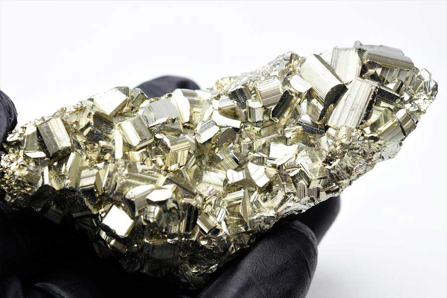 ペルー産　ワンサラ　パイライト　原石　クラスター　黄鉄鉱　Huanzala Huallanca Pyrite　天然石　パワーストーン