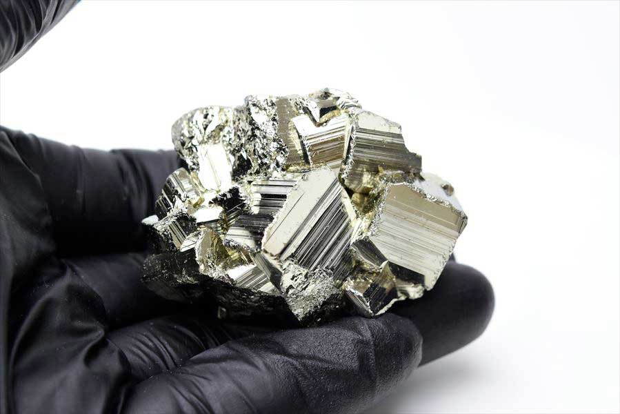 ペルー産　ワンサラ　パイライト　原石　クラスター　黄鉄鉱　Huanzala Huallanca Pyrite　天然石　パワーストーン