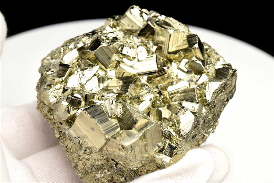 ペルー産　ワンサラ　パイライト　原石　クラスター　黄鉄鉱　Huanzala Huallanca Pyrite　天然石　パワーストーン