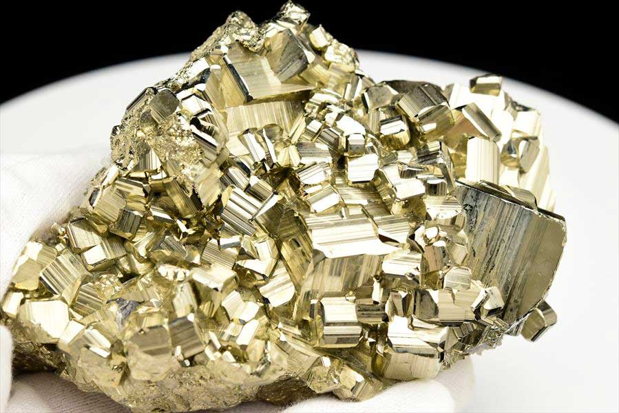 ペルー産　ワンサラ　パイライト　原石　クラスター　黄鉄鉱　Huanzala Huallanca Pyrite　天然石　パワーストーン