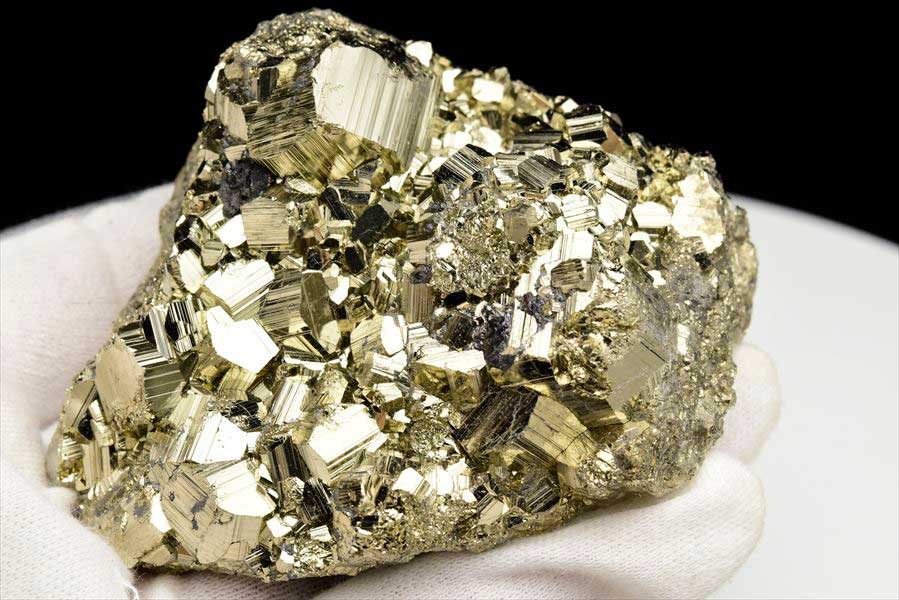 ペルー産　ワンサラ　パイライト　原石　クラスター　黄鉄鉱　Huanzala Huallanca Pyrite　天然石　パワーストーン