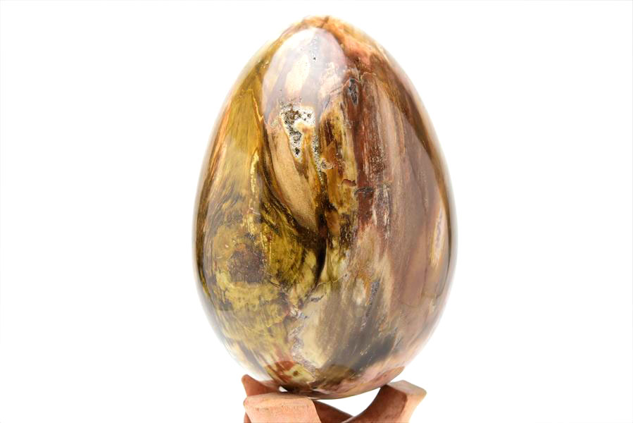 マダガスカル産　ペトリファイドウッド　卵型　エッグ　珪化木　置物　台座付き　スフィア　petrified wood　egg　天然石　パワーストーン